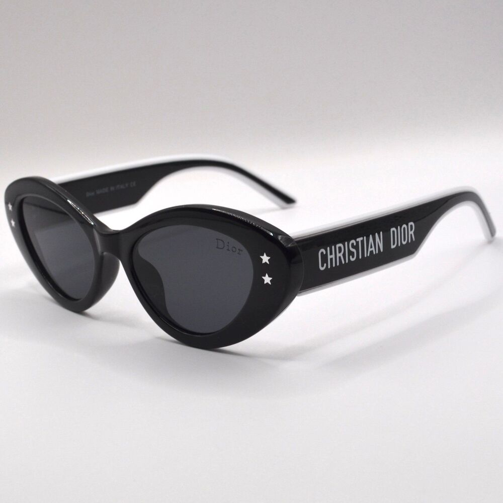 Christian Dior Women Cat Eye Sunglasses | Black & White | New | No Box | No Tags